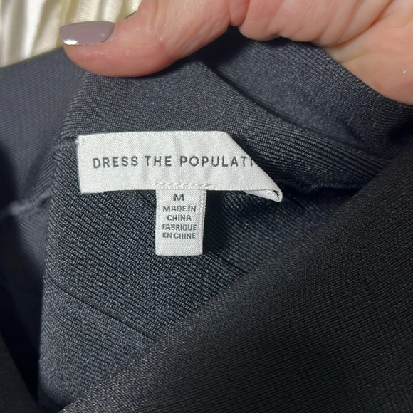 Dress The Population Black Vera One Shoulder Body Con Bandage Dress Size M - Picture 7 of 15